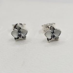 🌸Authentic Pandora ⭐️RETIRED⭐️ ORCHID STUD EARRINGS
